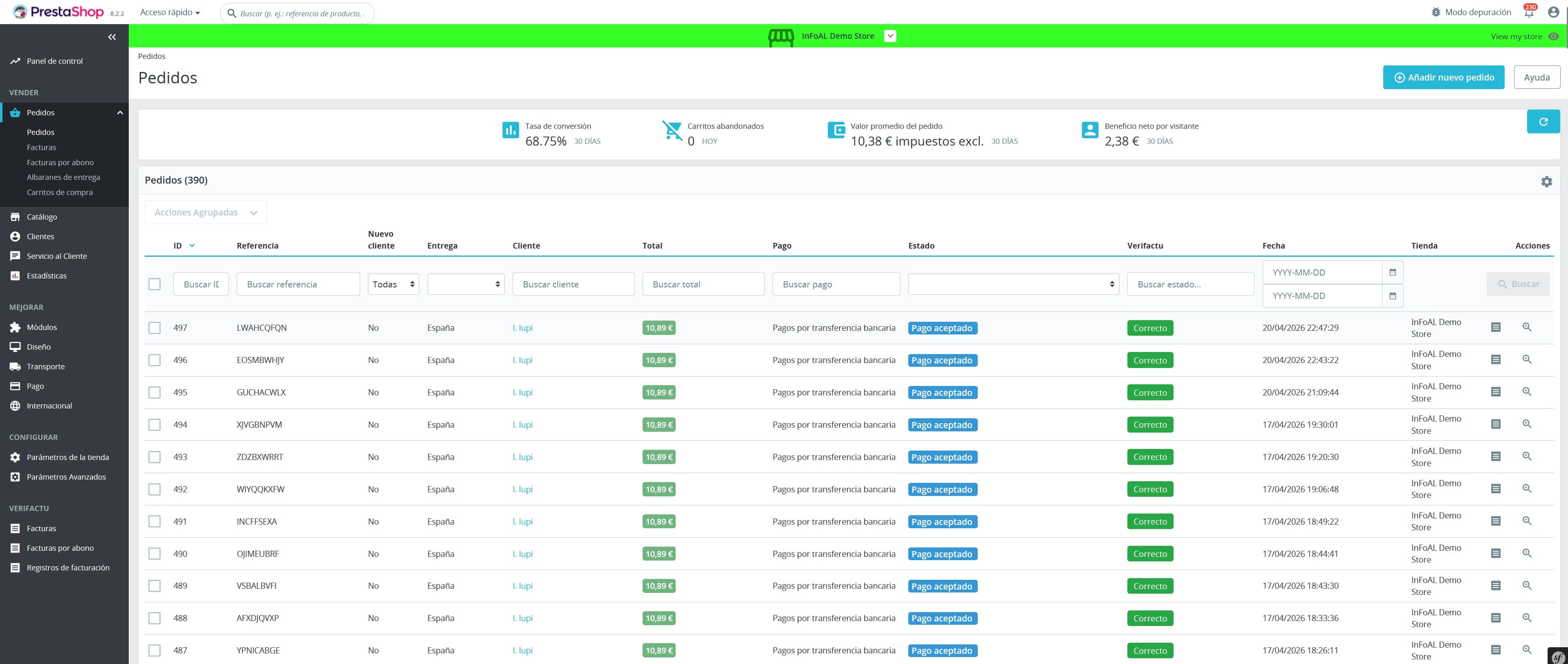 Captura del módulo VeriFactu para PrestaShop - paso 11